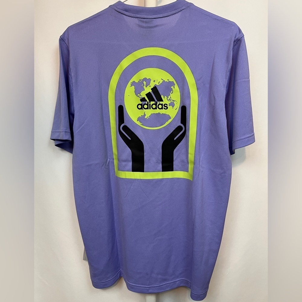 NWT. Men’s Adidas Light Purple Graphic Tee Small - Picture 4 of 5
